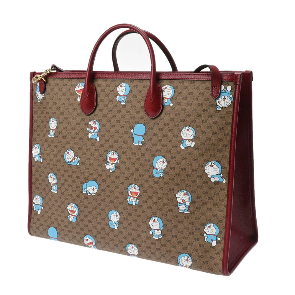 Gucci Bag Doraemon Collaboration Tote Supreme Canvas GG Beige Tan